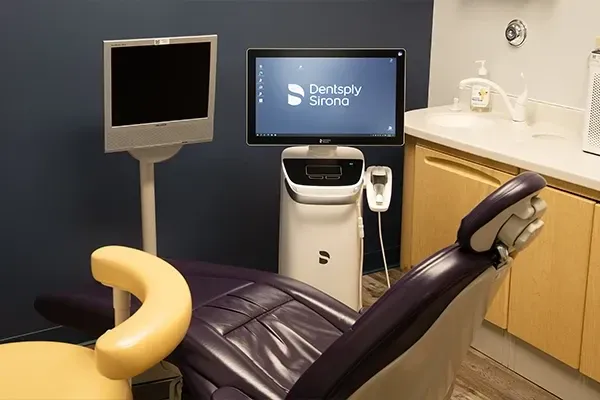 A treatment room with an intraoral scanner at Town Center Dental