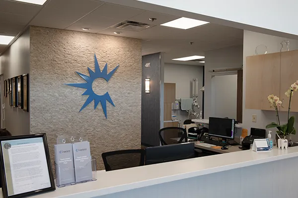 Reception Area at Town Center Dental.