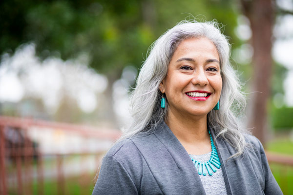 Woman smiling with perfect teeth